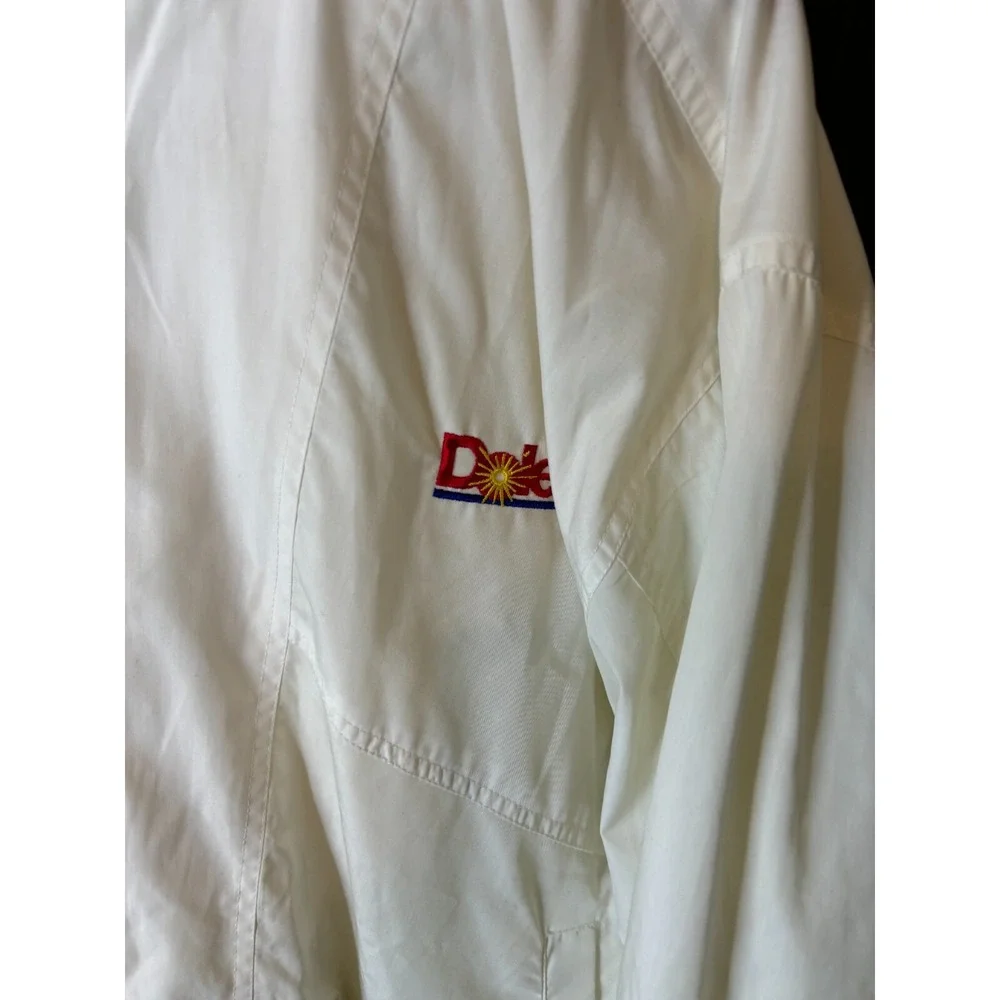 Vintage Windbreaker Jacket Men's XL zip uniform branded Dole Fruit Company white